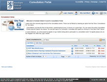 Tablet Screenshot of consult.horsham.gov.uk